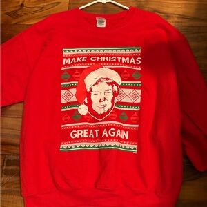 Red Christmas trump maga‎ Sweatersize large holiday